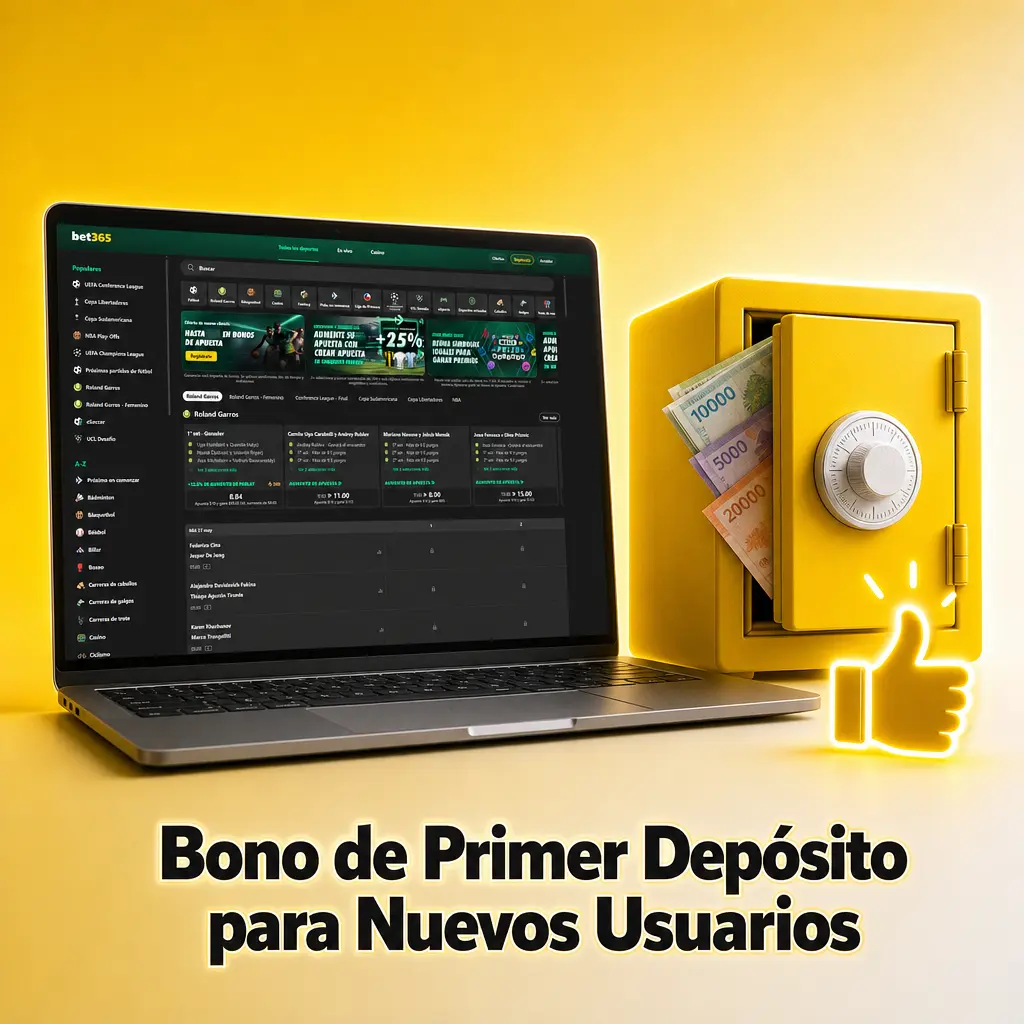 Bono de primer depósito Bet365 para nuevos usuarios