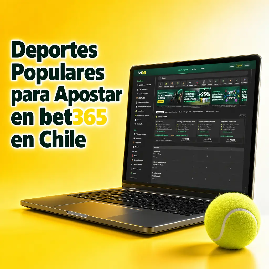 Deportes populares para apostar en bet365 Chile: fútbol, tenis, baloncesto, artes marciales mixtas y tenis de mesa con cuotas en vivo.