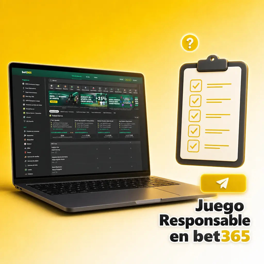 Panel de control de juego responsable en bet365
