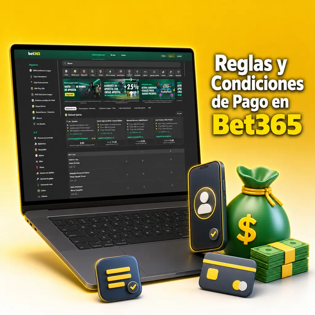 Reglas de pago y retiro en Bet365 Chile