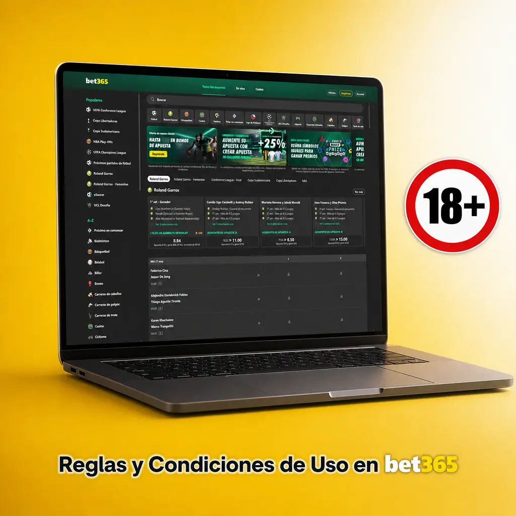 Reglas y condiciones de uso en bet365