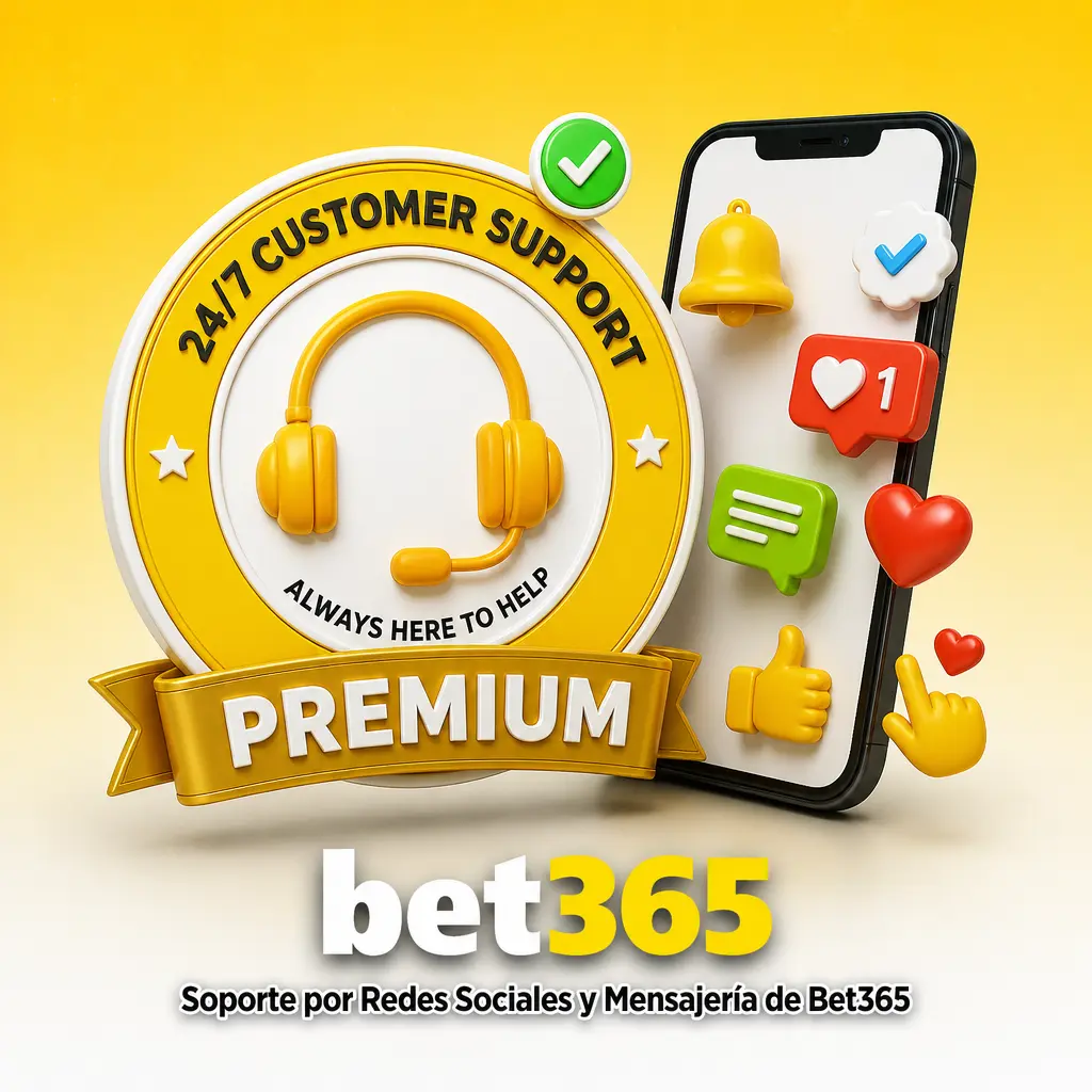 Soporte por redes sociales y mensajería de Bet365