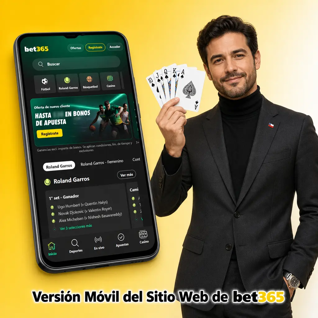 Versión móvil del sitio web de bet365